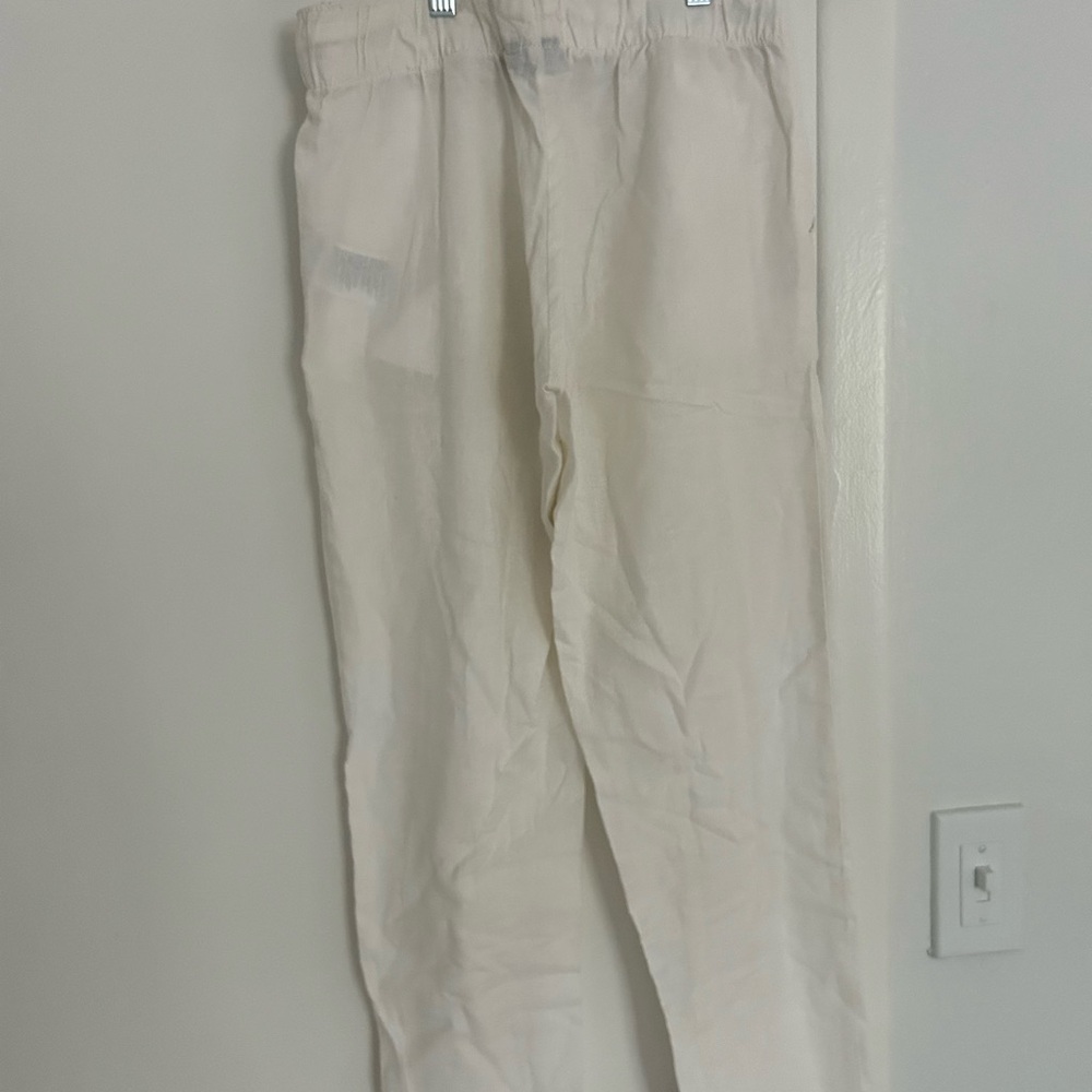 Linen white Pant - Picture 2 of 2